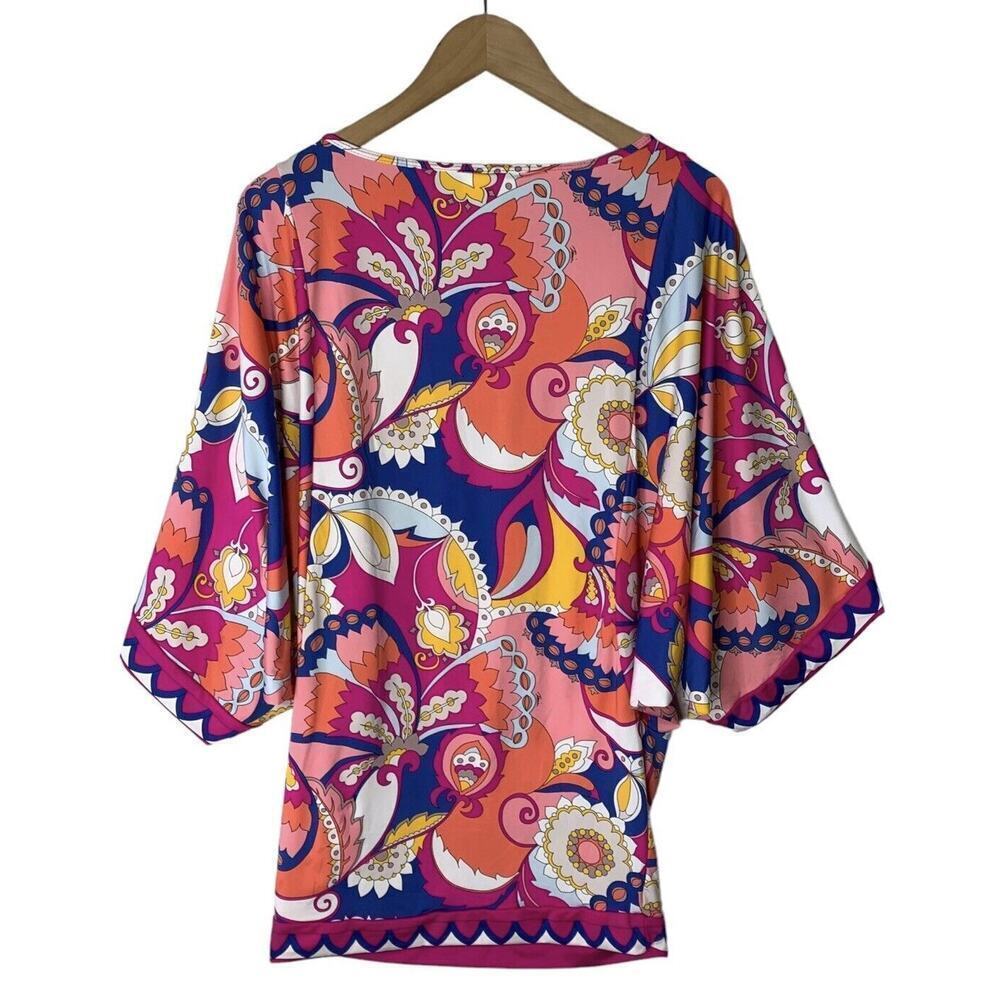 Trina Turk Psychedelic Cover Up Tunic Top Swim Dress Womens Size S NWT $152 - Picture 7 of 9